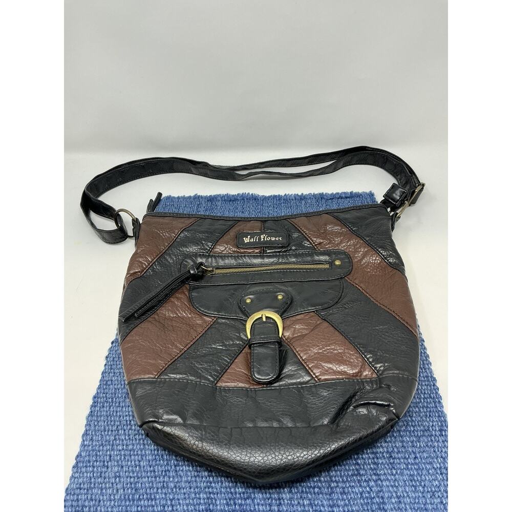 Vintage Leather Patchwork Hobo American Tourister Bag Purse Wallflower